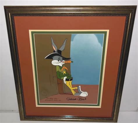 Warner Bros Cel Bugs Bunny Signed Chuck Jones Sheriff Bugs Rare