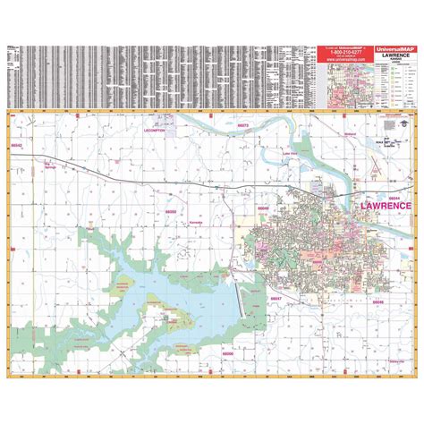 Lawrence Ks Wall Map Shop City And County Maps