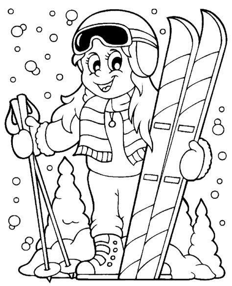 Winter Coloring Page For Toddlers