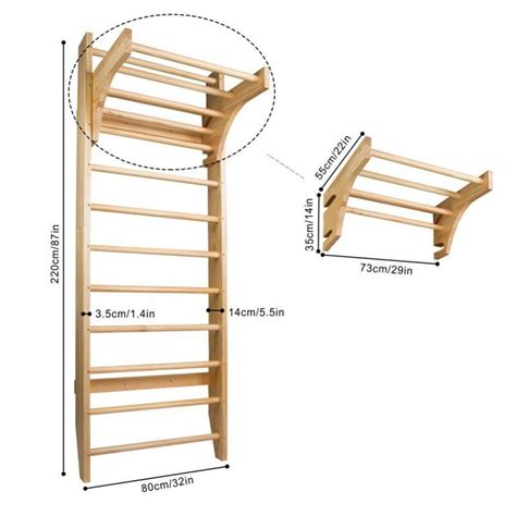 Maybe you would like to learn more about one of these? Swedish Ladder Wall Bars Wooden Gymnastic with height ...