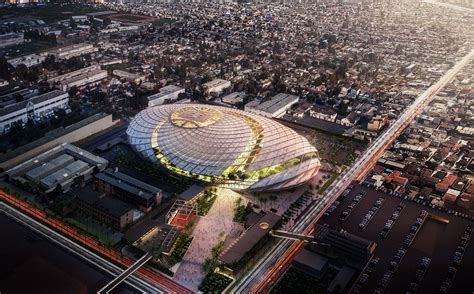 Gallery Of Aecom Reveals Basketball Net Inspired Arena For Los Angeles 1