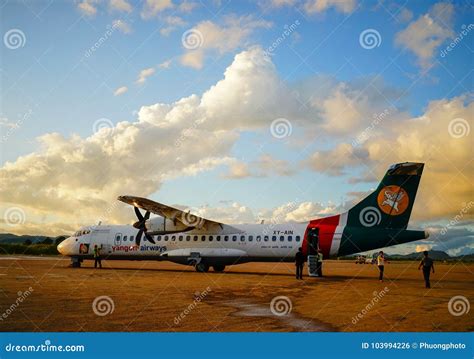 Domestic Aircraft In Mandalay Myanmar Editorial Photo Image Of Cloud