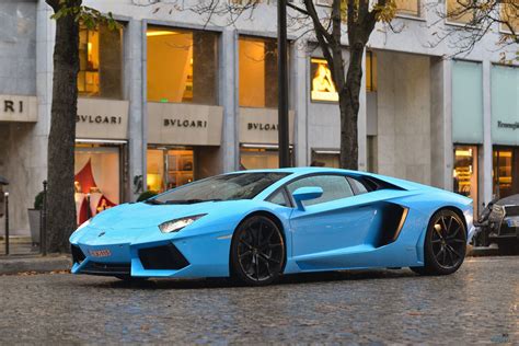 Aventador Cars Italian Lamborghini Lp700 Blue Bleue Supercars