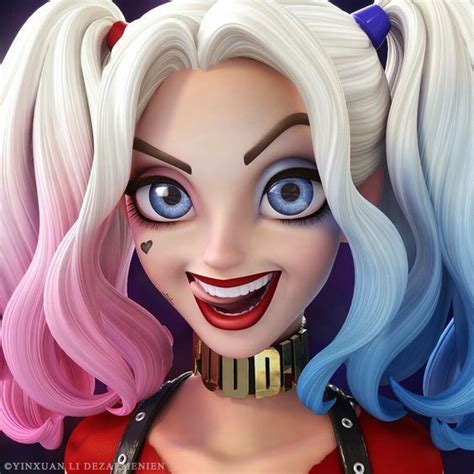 Harley Quinn 3d Do Esquadrão Suicida Fã Arte Arte No Papel Online