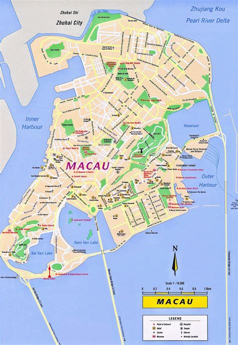 Maps Of Macau Detailed Macau Of Lebanon In English Tourist Map Of