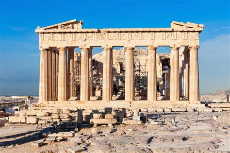 Parthenon Temple In Athens Stock Image Image Of Famous 93415239