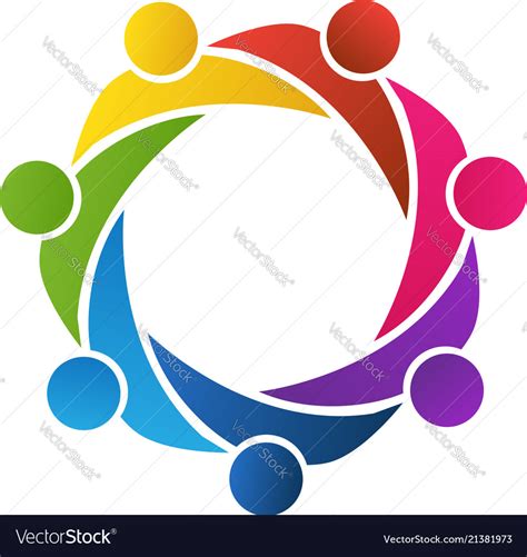 Teamwork People Together Community Logo Royalty Free Vector