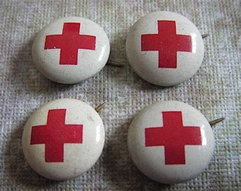 Vintage Old Red Cross Pins Steampunk Altered Art Supplies Etsy