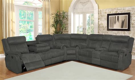 Built with quality construction using a solid wood frame for optimum support that will last for years modern design: Nice Sectional Sofas Grey Reclining Sectional Sofa Sets ...