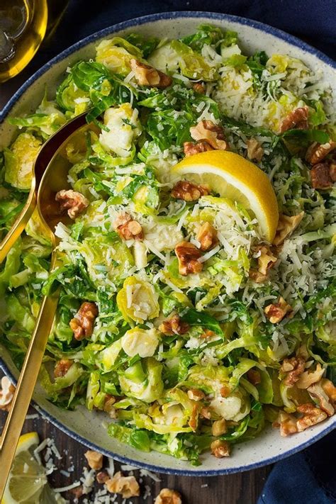 Shredded Brussels Sprout Salad With Lemon Dressing
