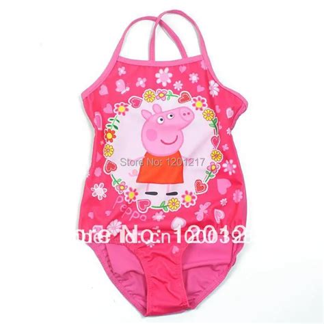 Childrens Bathing Suit Female Child Swim Wear Conjoined Pink Pig