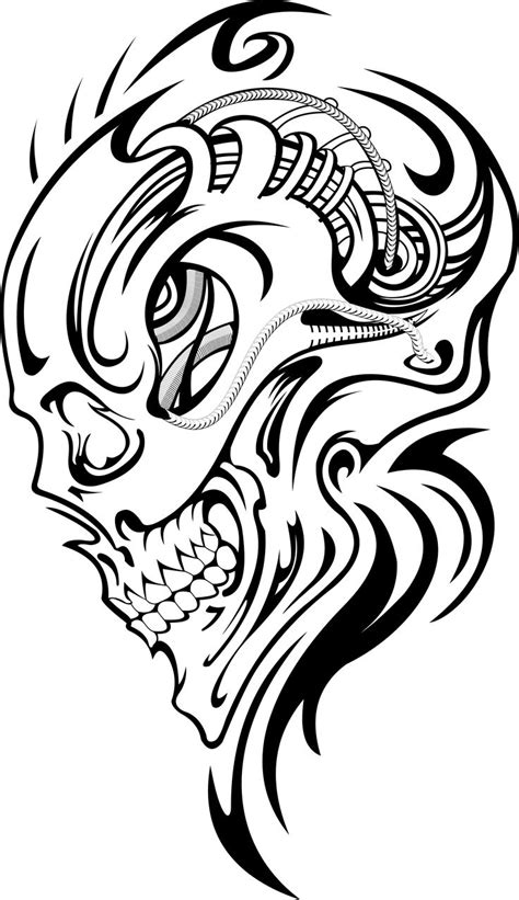 Reworked Skull Tattoo Design Skull Tattoos Skull Stencil