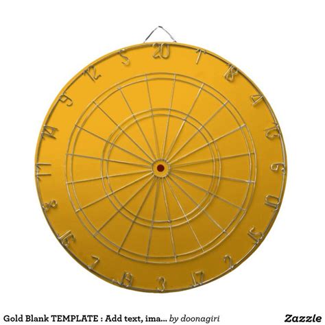 Gold Blank Template Add Text Image Fill Color Dartboard With Darts