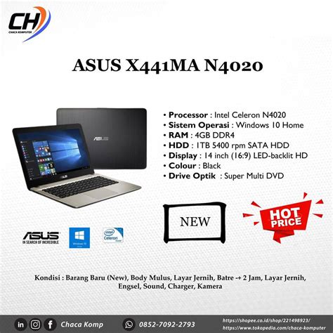 Laptop Asus X441ma N4020 New