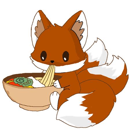 Pixilart Fox Eating Ramen By Ginny2727