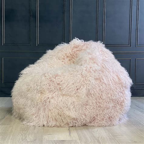 Pink Fluffy Bean Bag Fur Bean Bag Covers Eluxury Home