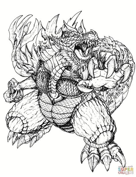 Gigan Coloring Pages At Free Printable Colorings