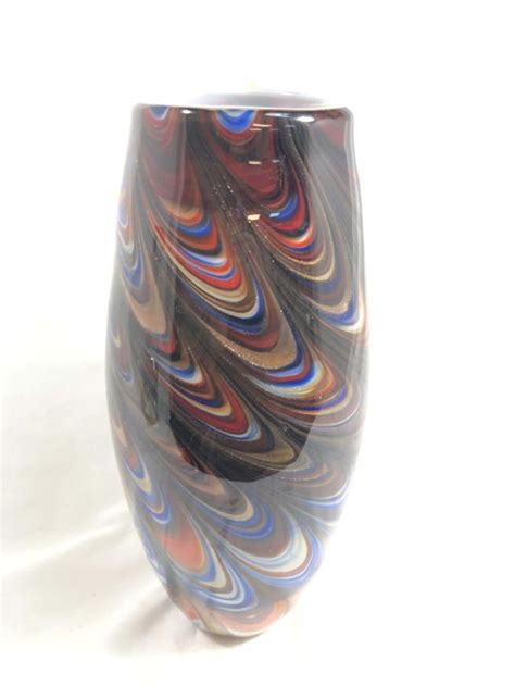 Sold Price Stunning Gold Swirl Murano Artistique Glass Vase November 5 0118 6 30 Pm Est