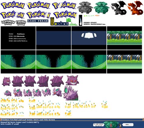 The Spriters Resource Full Sheet View Pokémon Firered Leafgreen