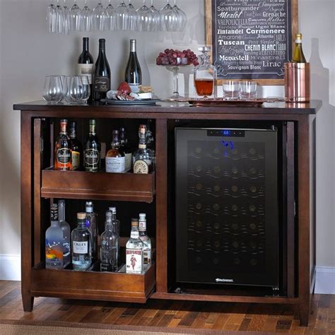 Custom Outdoor Bar With Mini Fridge Storage Cabinet And Drawer Mini
