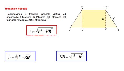 Teorema Di Pitagora Trapezio Isoscele