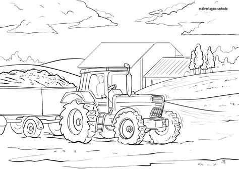 Ausmalbilder Traktor - Traktoren kostenlos ausmalen
