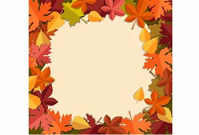 Blank Leaves Frame Autumn Vector Clipart Graphics