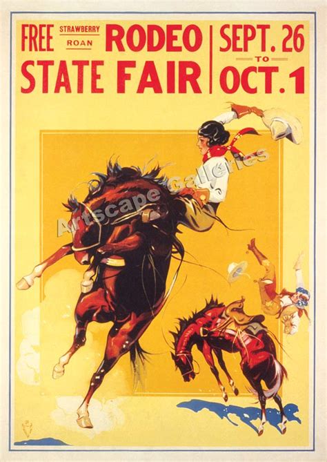 State Fair Rodeo Cowgirl Bronco Classic Poster 24x34 Ebay