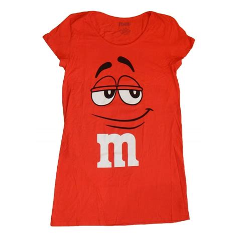 Mandms Mandm Mandms Candy Silly Character Face T Shirt Red Character