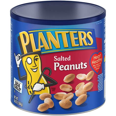 Planters Salted Peanuts 56 Oz Canister