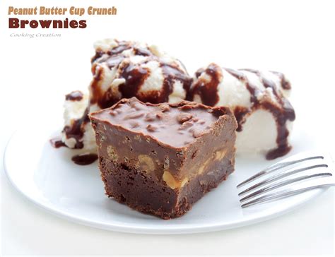 Cooking Creation Peanut Butter Cup Crunch Brownies