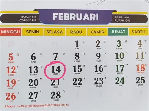 pasaran minggu ini