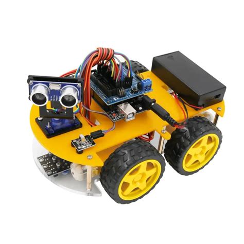 Lafvin Smart Robot Car Kit For Uno R3ultrasonic Sensor Bluetooth