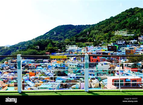 View Point At Busan Gamcheon Culture Village Busan South Korea Stock