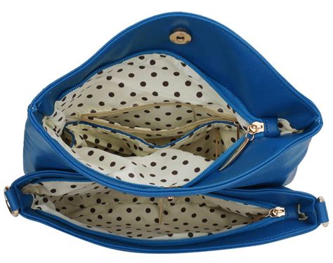 Ls00371a Blue Shoulder Cross Body Bag