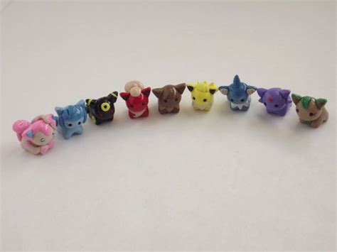Eeveelutions Pokemon Charm Set Handmade By Whitewillowboutique