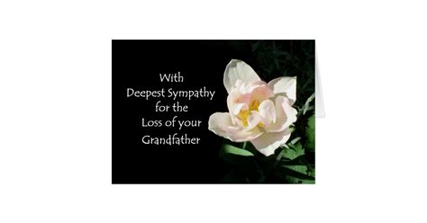 Tulip Sympathy Card Loss Of A Grandfather Zazzle