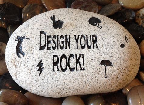 Custom Personalized Engraved Stones Larger Stone 5 Words