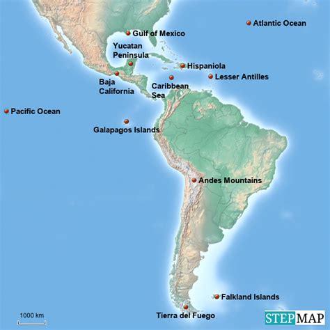 South America Map Of Landforms United States Map