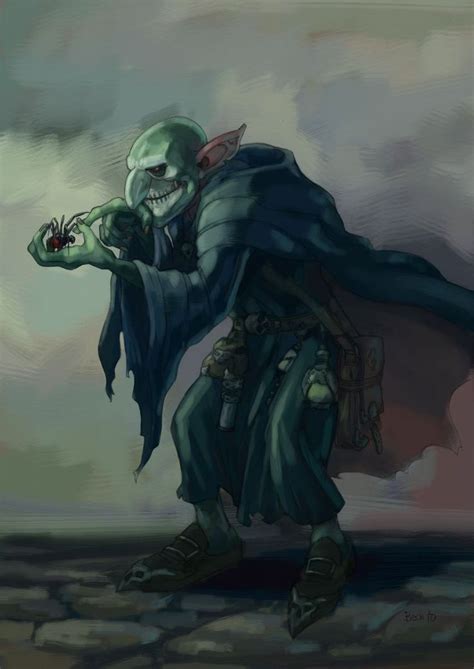 Goblin Necromancer Male Mage Wizard Druid Sorcerer Warlock Character