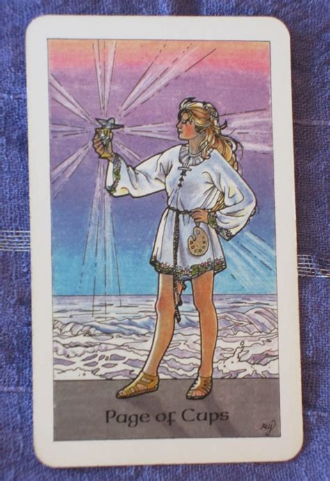 When the nine of cups comes up in your reading, know that things are about to get a lot better. Page of Cups ~ Tarot Card for Thursday | Daily Tarot Girl