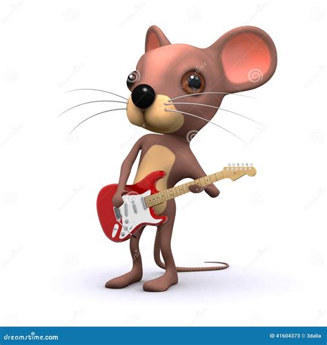 3d Mouse Guitarist Stock Illustration Image 41604373