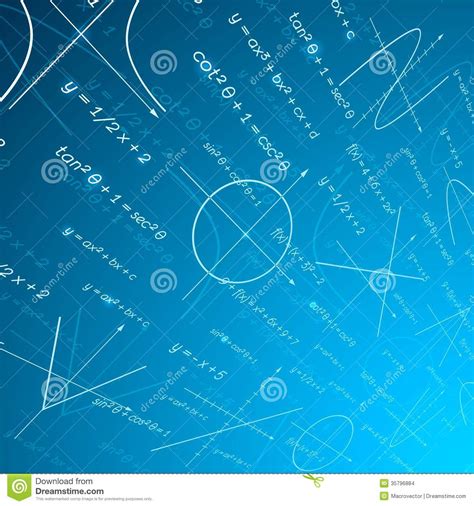 Mathematics Perspective Background Stock Vector Illustration Of