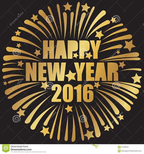 Happy New Year Golden Stock Vector Illustration Of Colorful 51798423