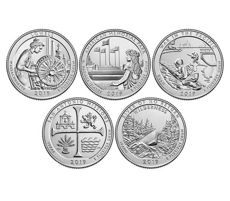 America The Beautiful Quarters 2019 Circulating Coin Set Us Mint