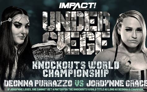 knockouts title match set for impact wrestling s under siege event