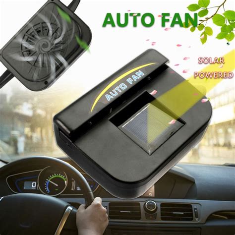 Solar Power Car Auto Cooler Fan Air Vent With Rubber Stripping Suv