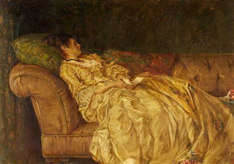 Woman Reclining On Couch Art Uk