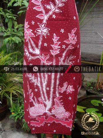 Tidak heran kalau kamu akan melihat motif batik berupa gambar tanaman bambu dengan berbagai warna cerah yang memiliki filosofis hidup rukun dan tentram. Jual Kain Batik Tulis Yogya Motif Pring Sedapur Merah ...