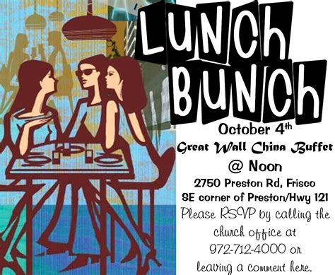 Cornerstone Womens Ministry October Lunch Bunch